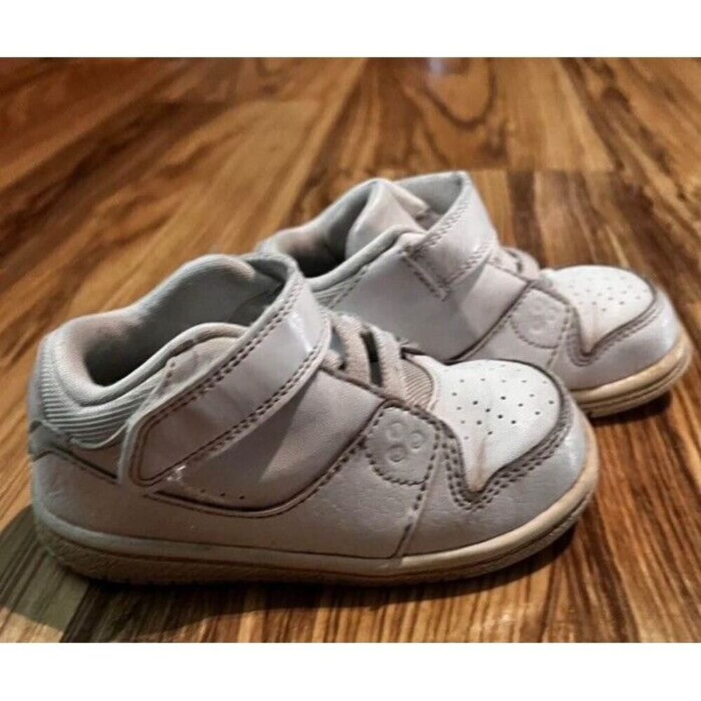 Jordan 1 Flight 2 Low BT 654954 100 White Leather Kids Toddler Shoes Size 7c